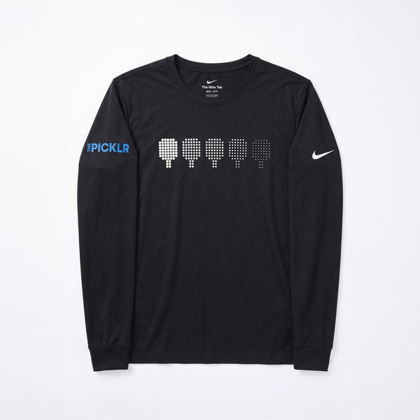 PICKLR NIKE DRI-FIT PADDLES BLACK LONG SLEEVE TEE